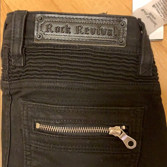 SOLD❗️ROCK REVIVAL Moto Camille jet black size 27 - Picture 7 of 8